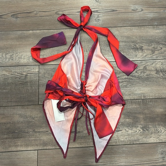 Asos Design Halter Collared Cami Top With Ruched Front - Picture 5 of 5